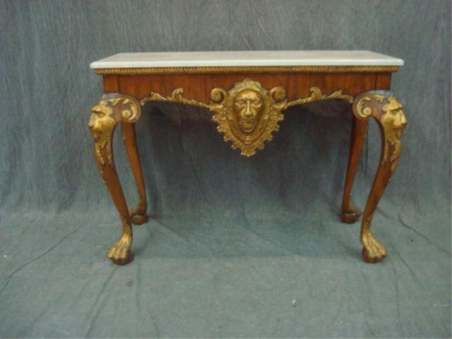 Marbletop Console with Hairy Paw