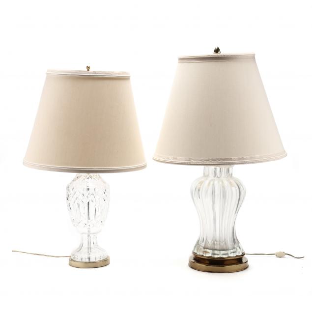 MARBRO AND WATERFORD, TWO CUT GLASS
