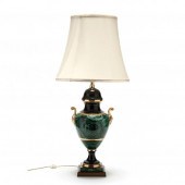 MARBRO, FAUX MALACHITE URN TAB