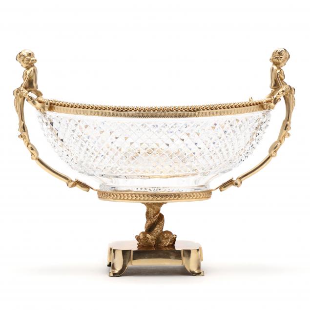 MARBRO, ORMOLU MOUNTED CRYSTAL