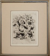 MARC CHAGALL "CROWD OF PEASANT