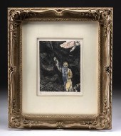 MARC CHAGALL ETCHING "DARKNESS