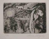 MARC CHAGALL ETCHING LES AMOUR