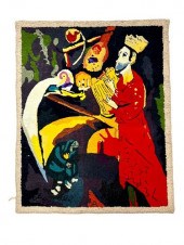 MARC CHAGALL HOOKED WOOL RUG W