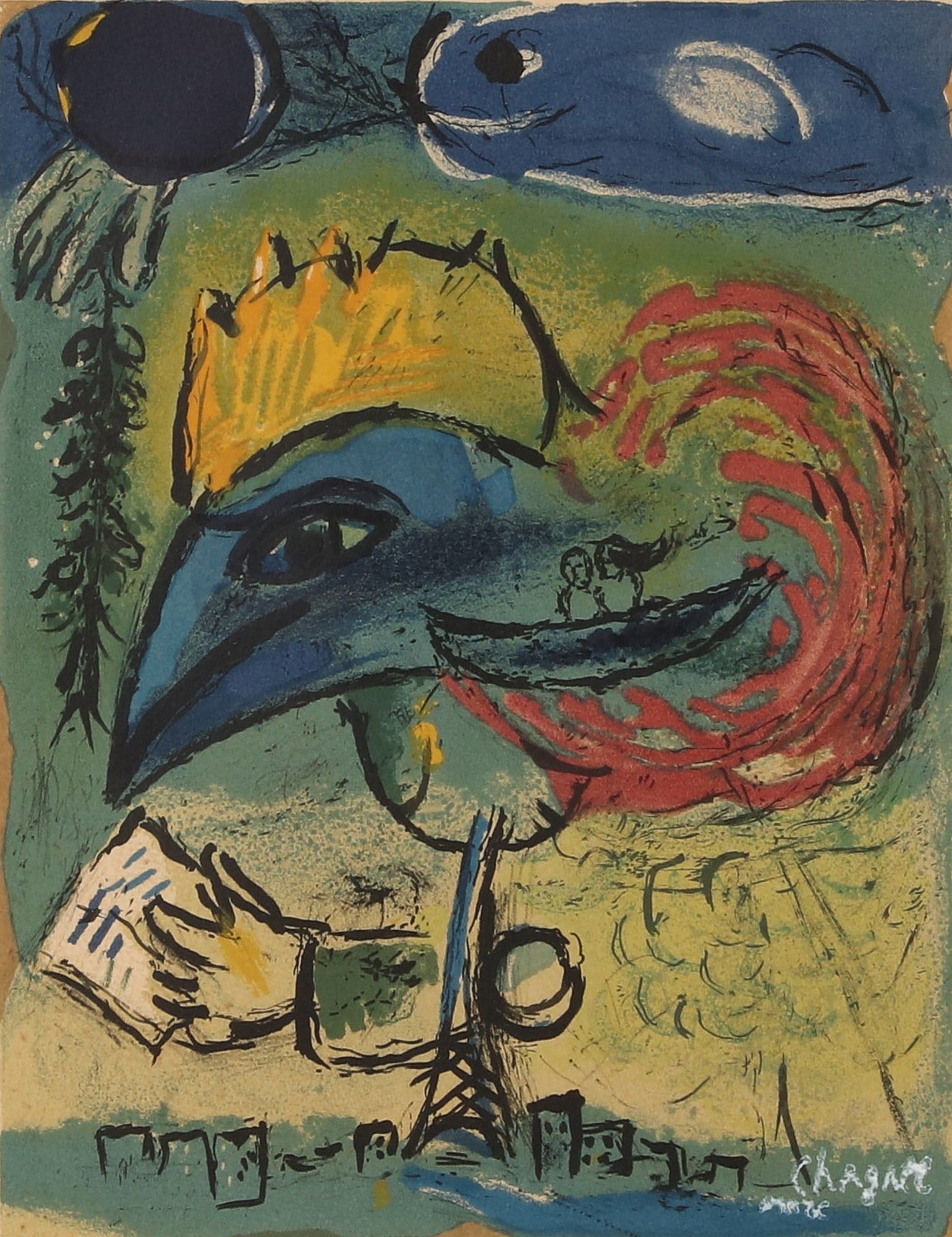 MARC CHAGALL, LE COQ (MAEGHT 1203),