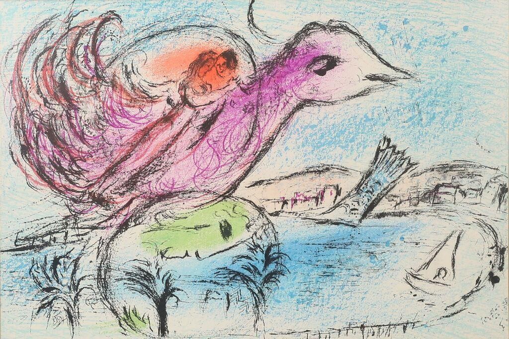 MARC CHAGALL LITHOGRAPH LA BAIEMarc