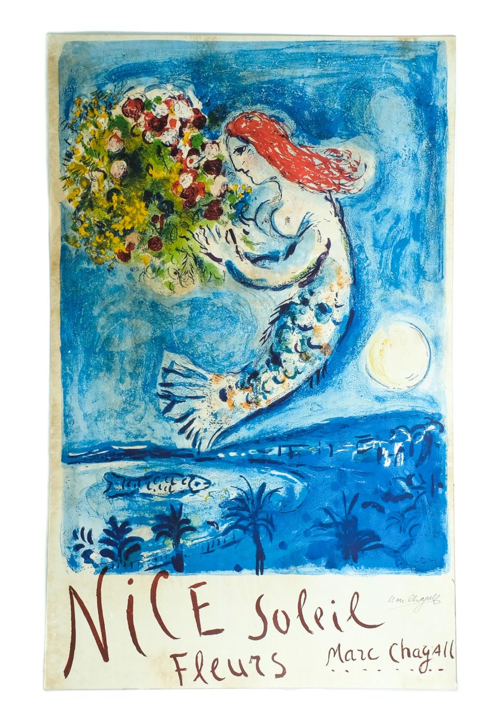 MARC CHAGALL NICE SOLEIL FLEURS