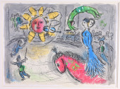 MARC CHAGALL "SUN WITH RED HOR