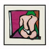MARC HELMAN, SEATED NUDE, MIXE