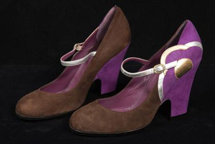 Marc Jacobs suede wedge-heel Mary