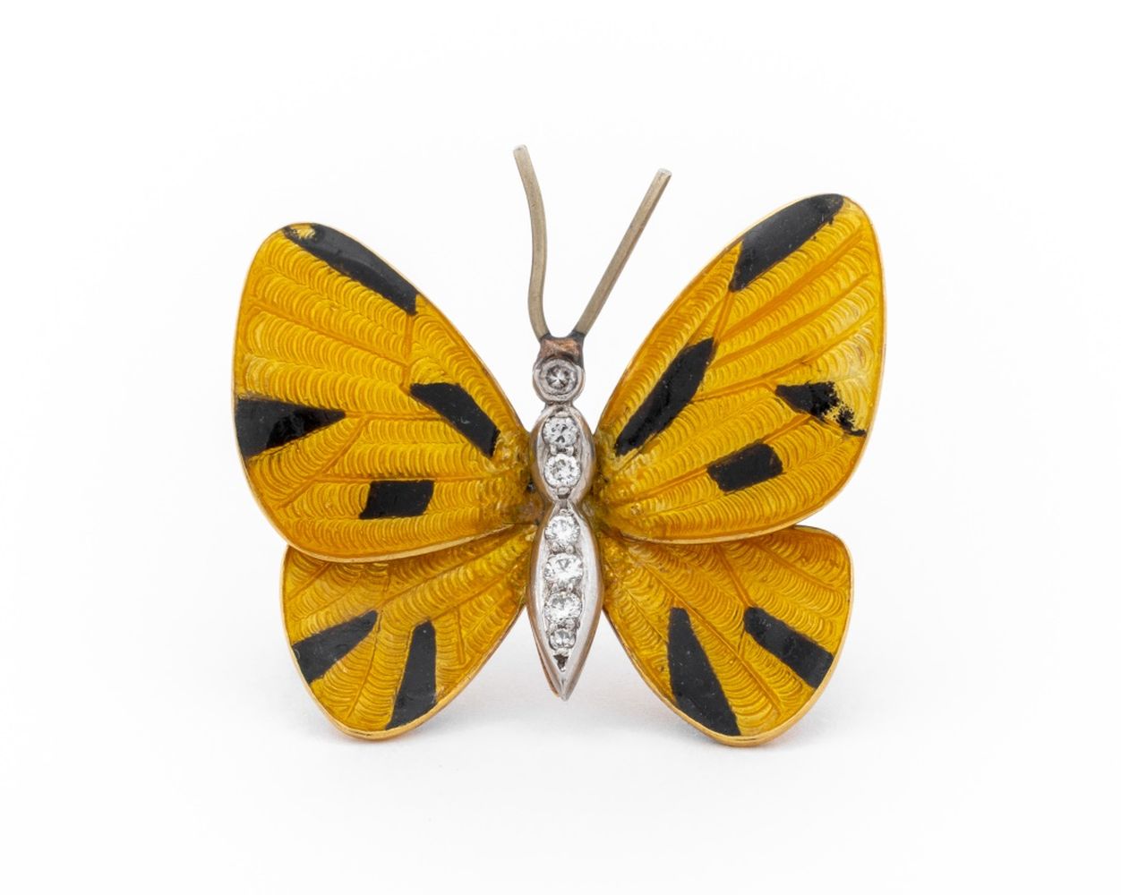 MARCEL BOUCHER 18K DIAMOND ENAMEL