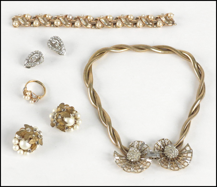 MARCEL BOUCHER WHITE RHINESTONE AND