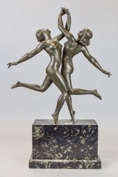 MARCEL BOURAINE ART DECO BRONZ