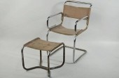 MARCEL BREUER, ARMCHAIR & OTTO