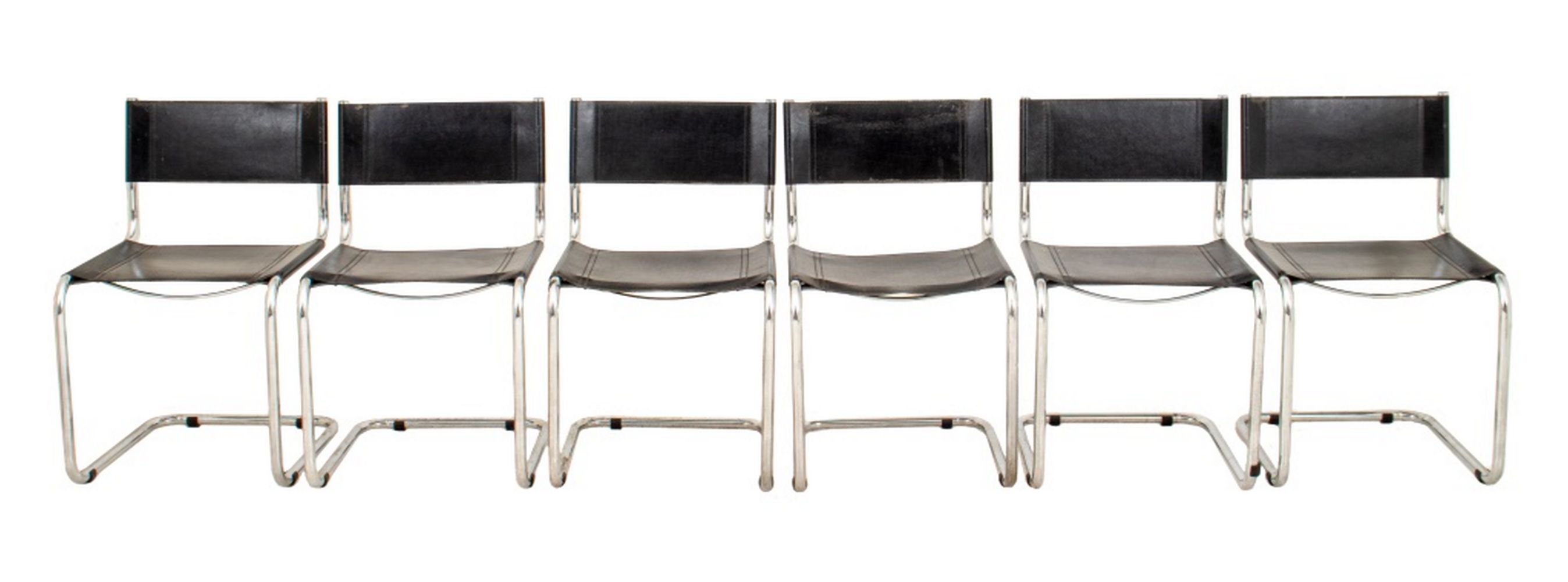 MARCEL BREUER LEATHER & CHROME SIDE