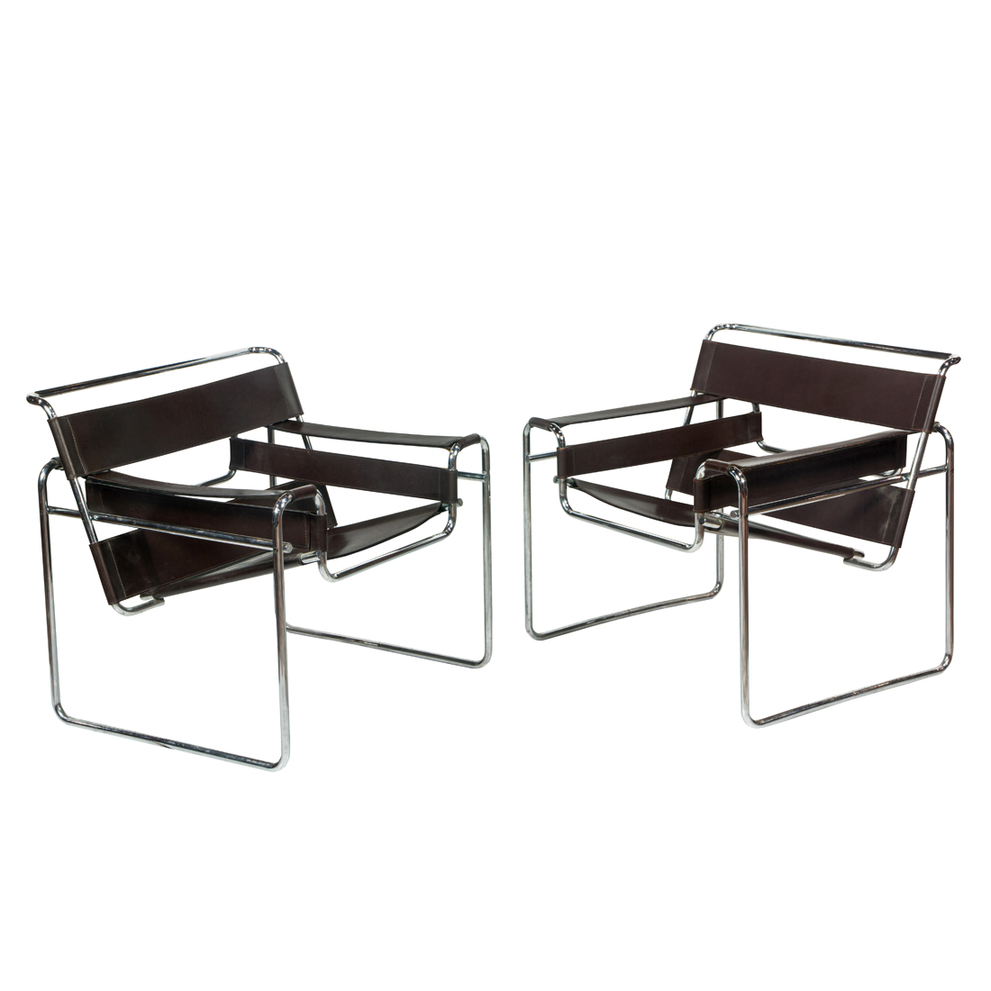 MARCEL BREUER, WASSILY CHAIRS, PAIR