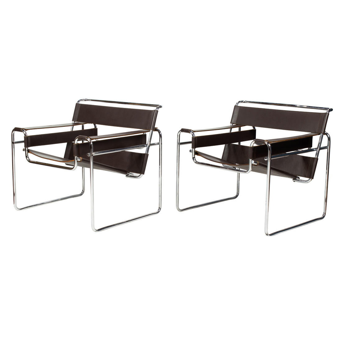 MARCEL BREUER, WASSILY CHAIRS, PAIR