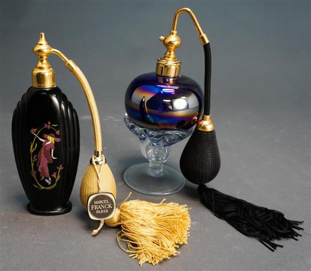 MARCEL FRANCK DECORATED JET GLASS