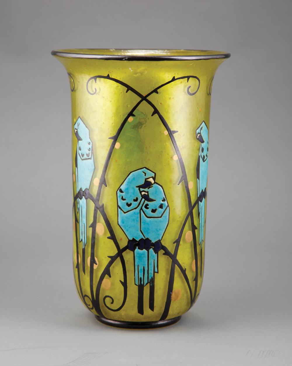 MARCEL GOUPY ENAMELED GLASS