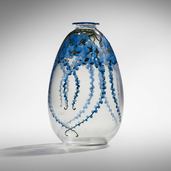 Marcel Goupy. Vase with wisteria