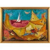 MARCEL JANCO, OIL ON BOARD Mar