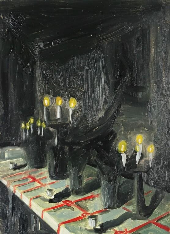 MARCEL VAN EEDEN OIL ON BOARDMarcel