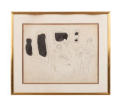 MARCEL VERTES SIGNED INDIA INK