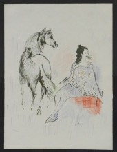 MARCEL VERTES WOMAN & HORSE ET