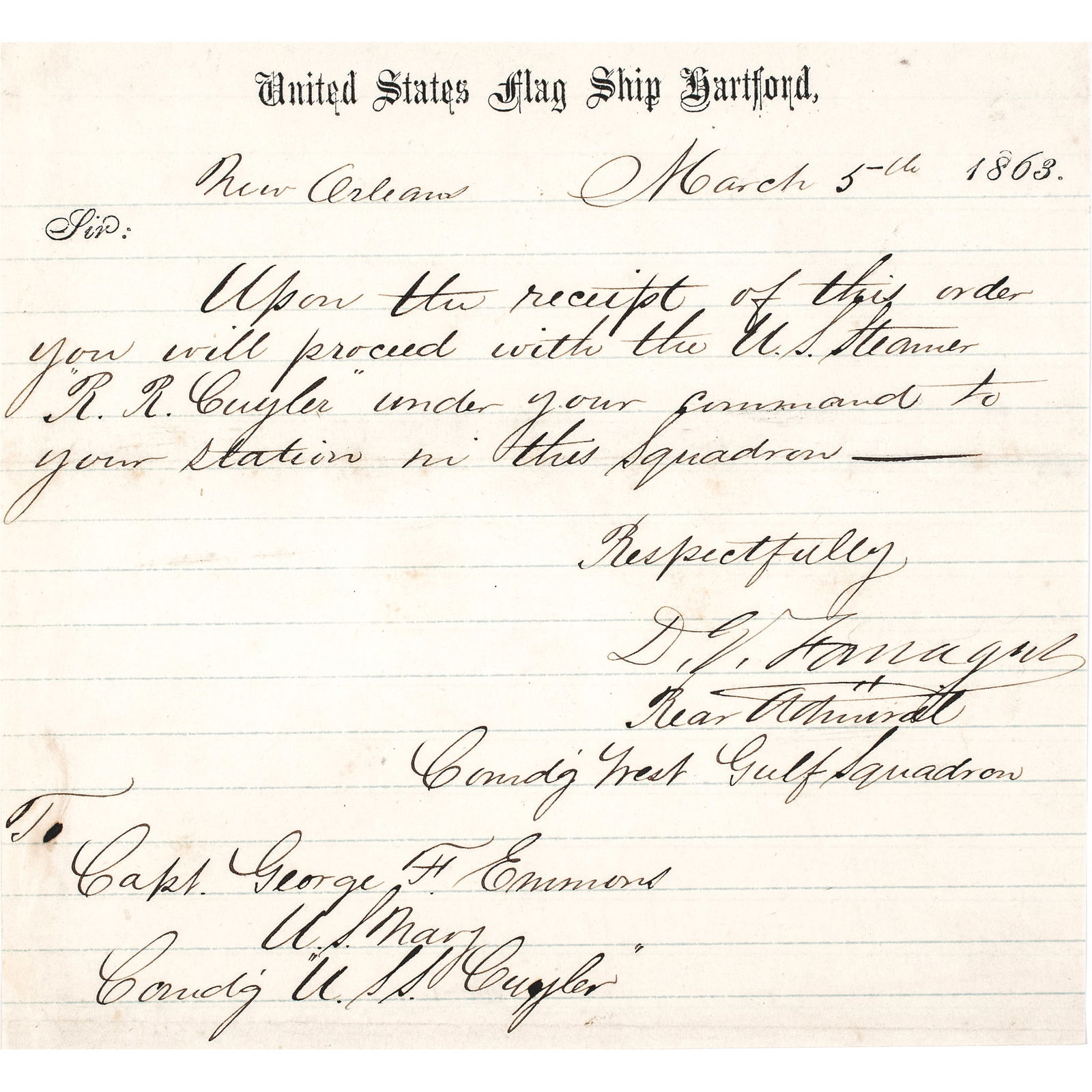 MARCH 5TH, 1863-DATED CIVIL WAR
