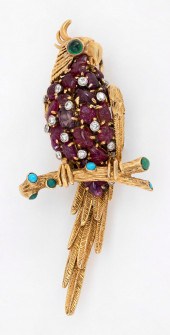 MARCHAK 18KT GOLD AND GEM-SET