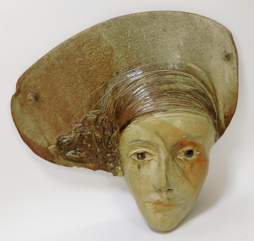MARCO CELOTTI ART POTTERY MASK WALL