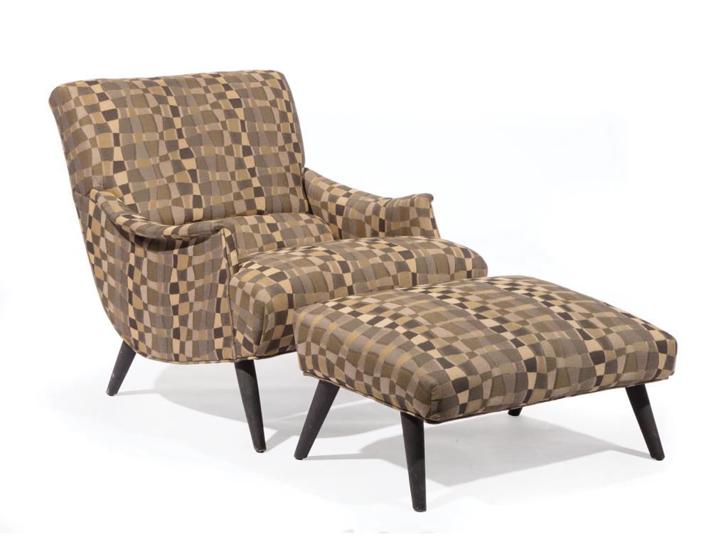 MARCO ZANUSO-STYLE LOUNGE CHAIR AND