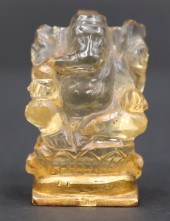 MARCUS & CO. GOLD MOUNTED CARV