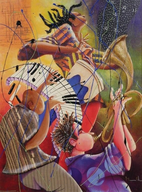 MARCUS GLENN, EMBELLISHED COLLAGE