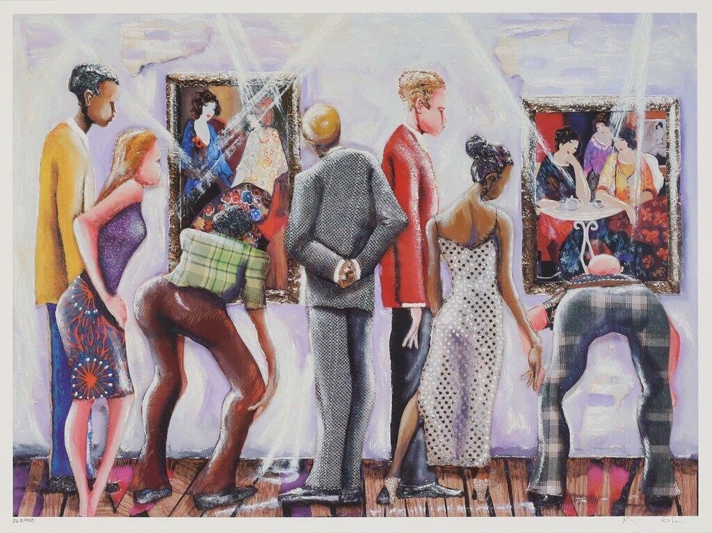 MARCUS GLENN PRINT SPECTATORS AT