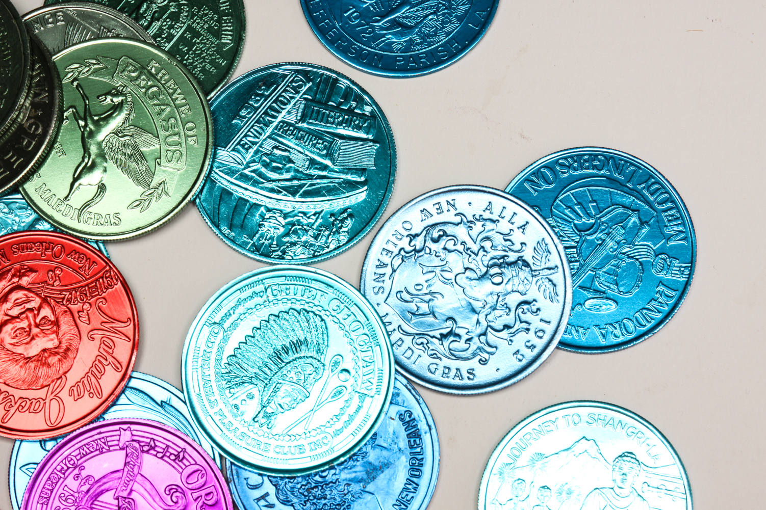 MARDI GRAS DOUBLOONS. Late