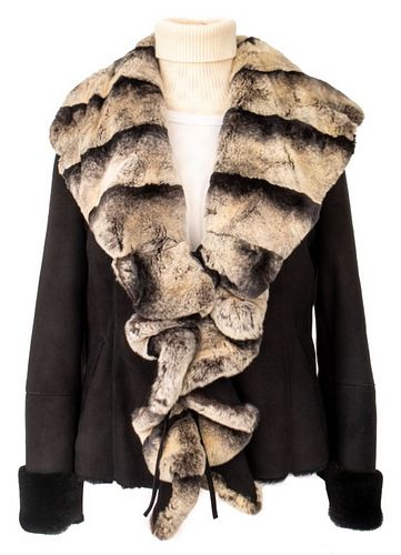 MARENGO CHINCHILLA-TRIMMED &AMP;