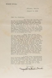MARGARET MITCHELL SIGNED LETTE
