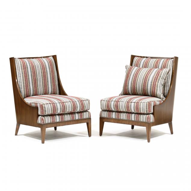 MARGE CARSON, PAIR OF UPHOLSTERED