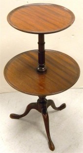 Margolis two tier stand  mahog