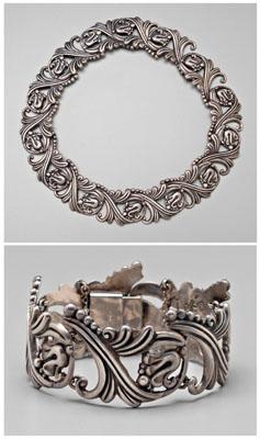 Margot sterling necklace, bracelet: