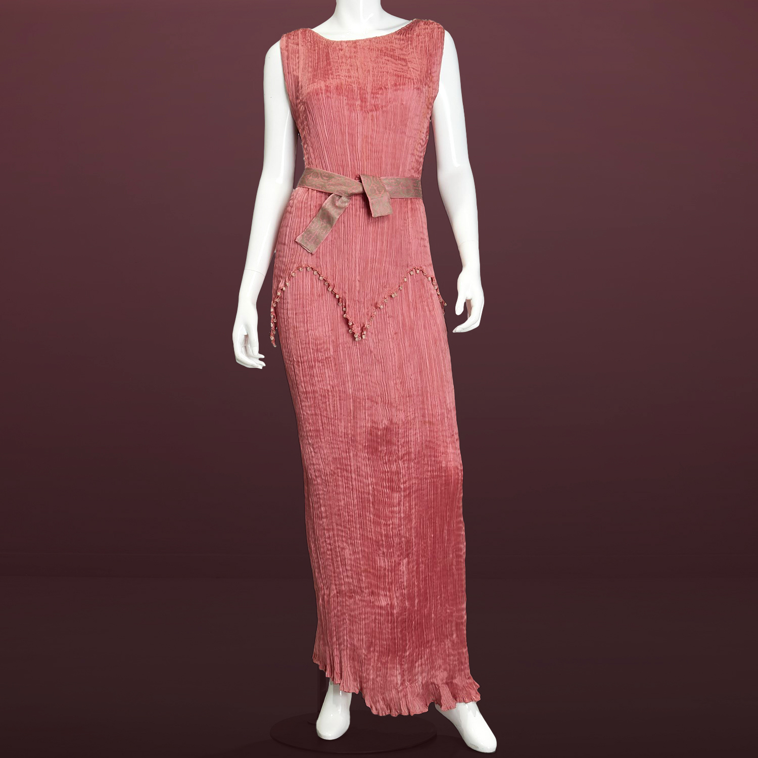 MARIANO FORTUNY ROSE SILK PEPLOS