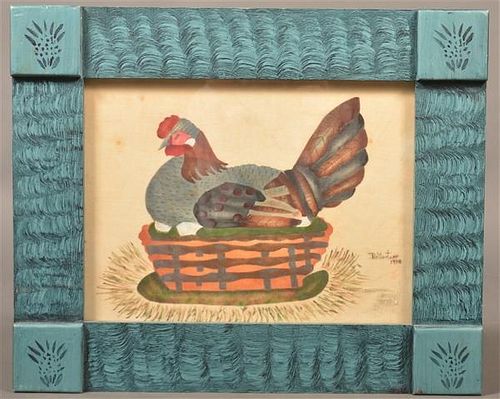 MARIE E. DEVERTER HEN ON NEST