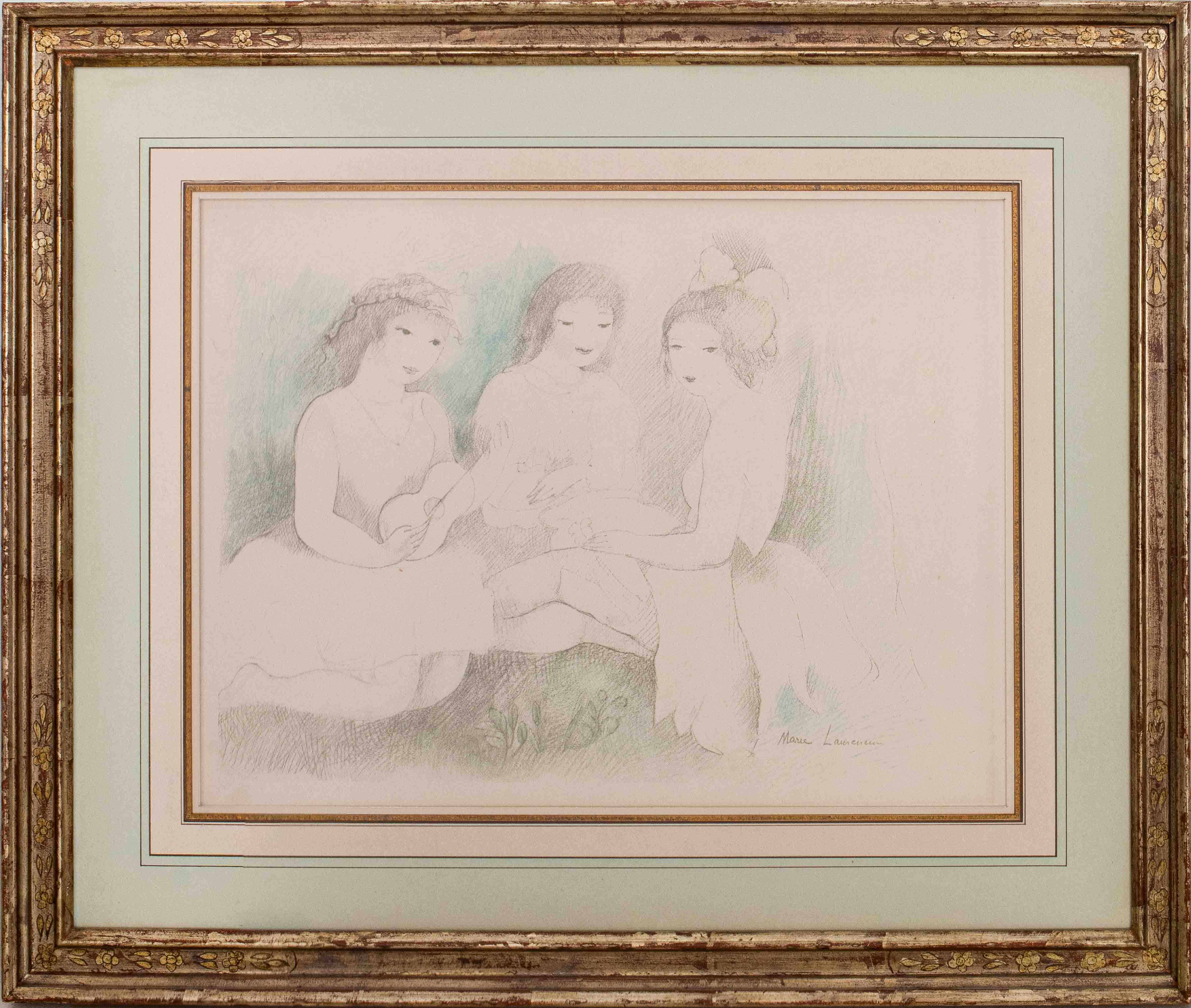 MARIE LAURENCIN LITHOGRAPH OF THREE