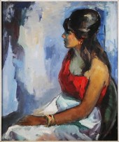 MARILYN BENDELL, O/C PORTRAIT