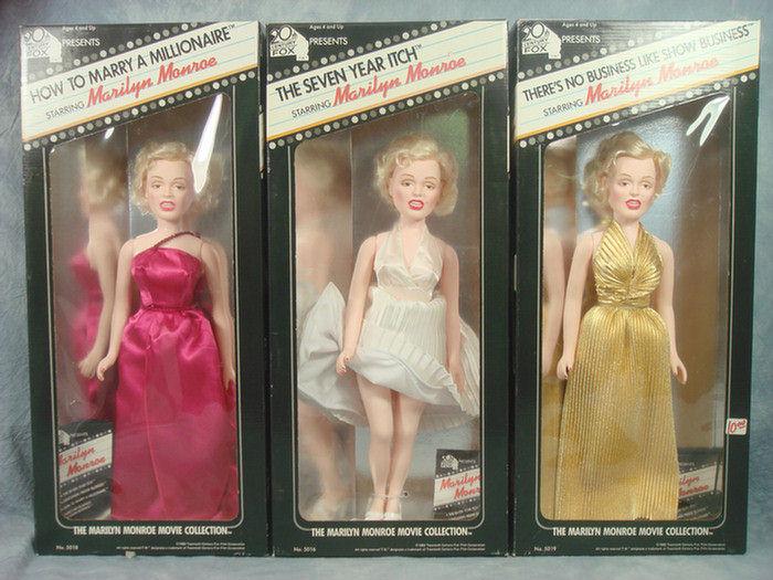 Marilyn Monroe Dolls, total of 3,