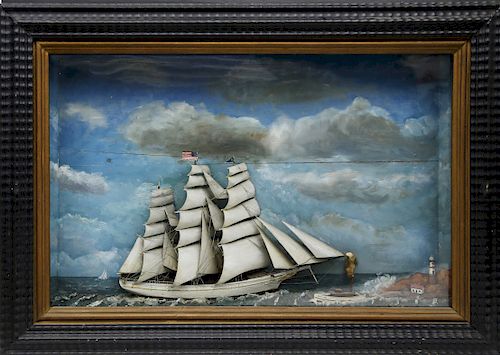MARINE DIORAMA SHADOWBOX OF AN