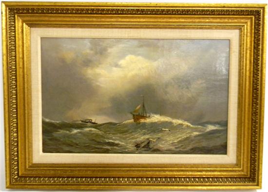 Marine scene  oil on canvas 