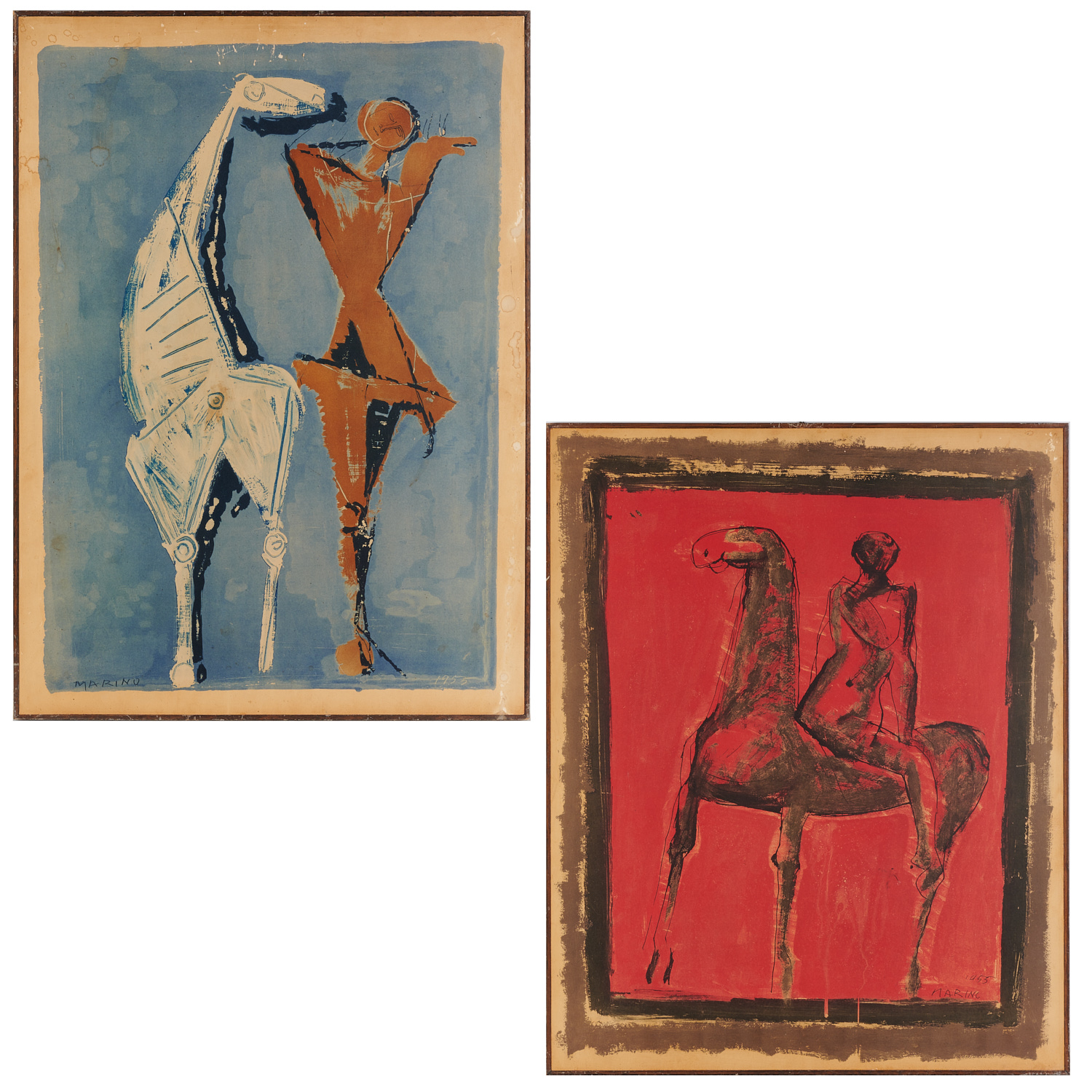 MARINO MARINI, (2) LITHOGRAPHS