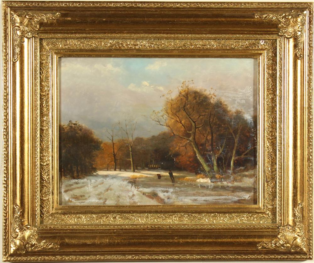MARINUS GIDDING OIL ON WOOD